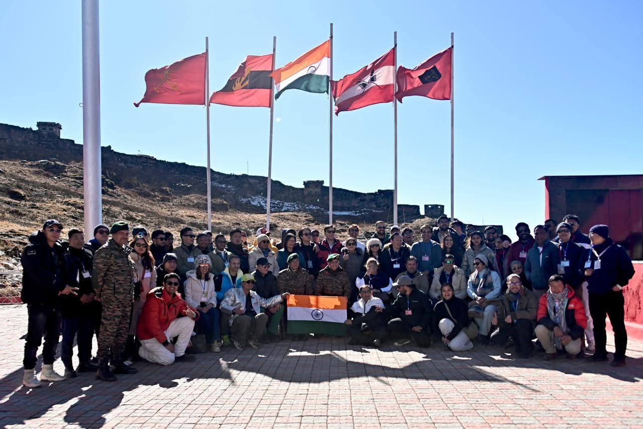 Expedition participants at the high-altitude border