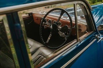 Interior of a classic car